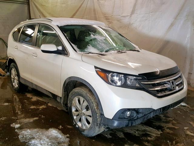 5J6RM4H75EL114385 - 2014 HONDA CR-V EXL WHITE photo 1