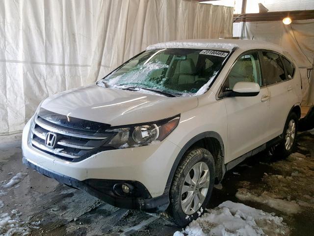 5J6RM4H75EL114385 - 2014 HONDA CR-V EXL WHITE photo 2