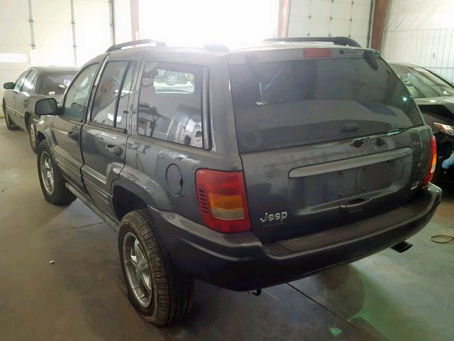 1J8GW68J52C253080 - 2002 JEEP GRAND CHER GRAY photo 3