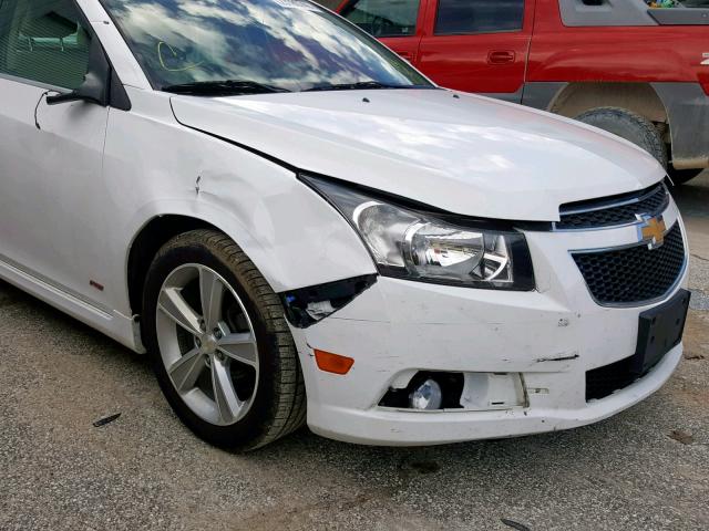 1G1PE5SB0E7242063 - 2014 CHEVROLET CRUZE LT WHITE photo 9