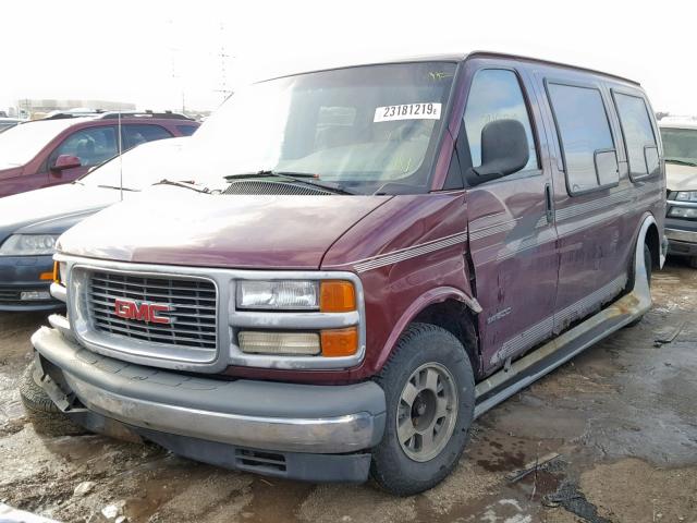 1GDFG15R9Y1141380 - 2000 GMC SAVANA RV MAROON photo 2