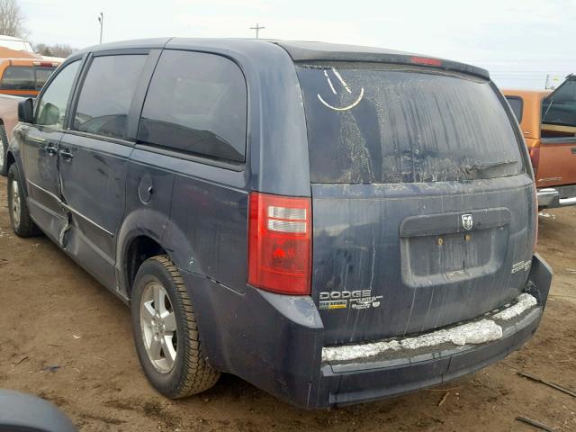 1D8HN44E39B512226 - 2009 DODGE GRAND CARA BLUE photo 3