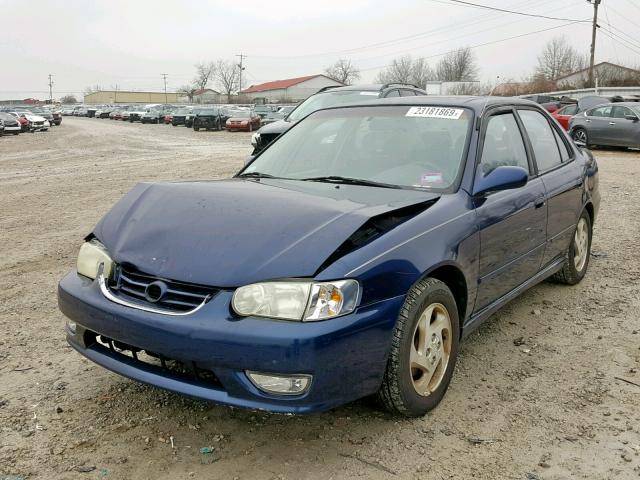 2T1BR12E61C478458 - 2001 TOYOTA COROLLA CE BLUE photo 2