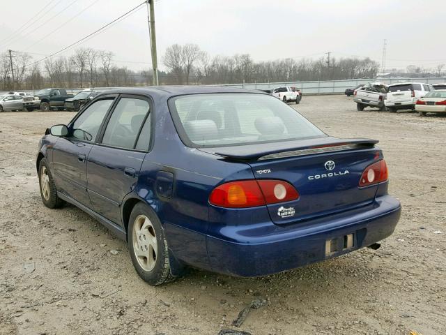 2T1BR12E61C478458 - 2001 TOYOTA COROLLA CE BLUE photo 3