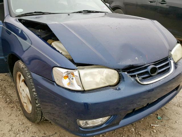 2T1BR12E61C478458 - 2001 TOYOTA COROLLA CE BLUE photo 9