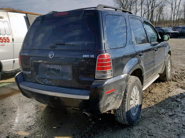 4M2YU91187KJ14064 - 2007 MERCURY MARINER LU BLACK photo 4