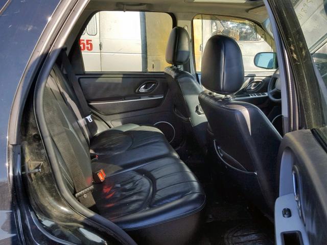 4M2YU91187KJ14064 - 2007 MERCURY MARINER LU BLACK photo 6