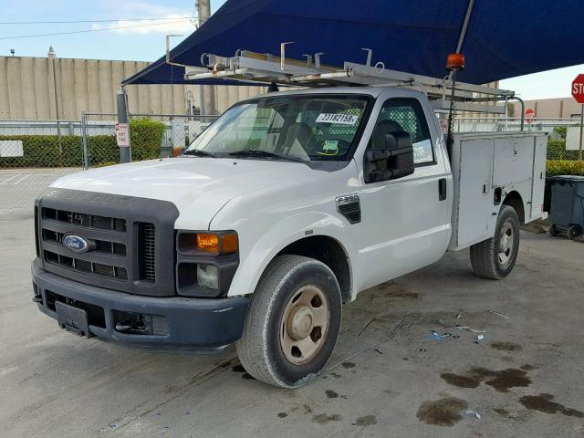 1FDWF30518EC54610 - 2008 FORD F350 SRW S WHITE photo 2