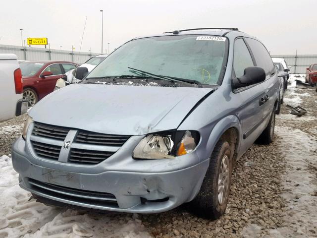 1D4GP24R55B411603 - 2005 DODGE CARAVAN BLUE photo 2