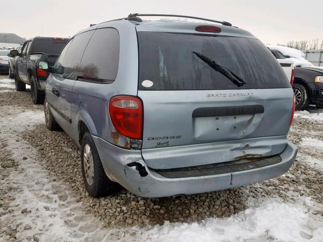 1D4GP24R55B411603 - 2005 DODGE CARAVAN BLUE photo 3