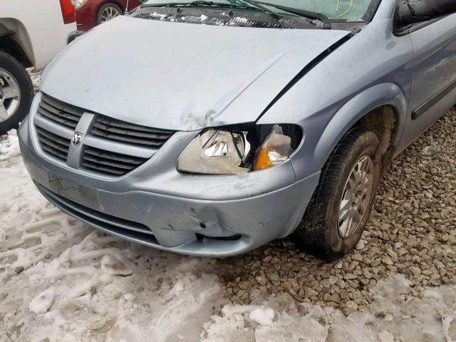 1D4GP24R55B411603 - 2005 DODGE CARAVAN BLUE photo 9