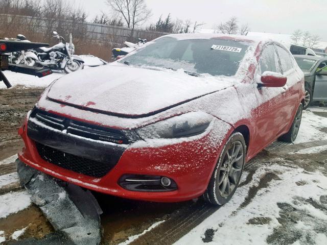 1C3CDFBB0ED724259 - 2014 DODGE DART SXT RED photo 2