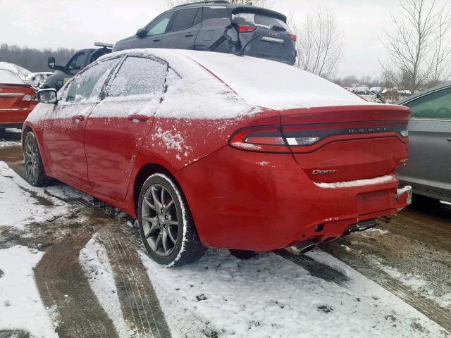 1C3CDFBB0ED724259 - 2014 DODGE DART SXT RED photo 3