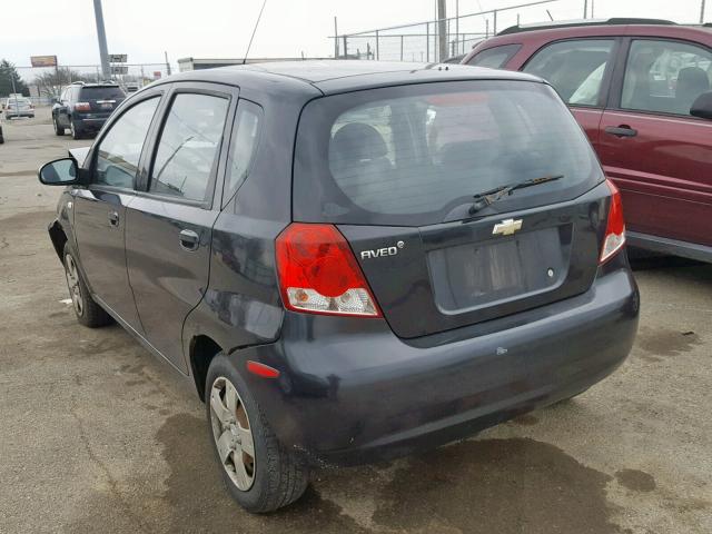 KL1TD666X8B126096 - 2008 CHEVROLET AVEO BASE Қара фото 3