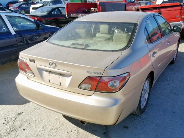 JTHBA30G045046634 - 2004 LEXUS ES 330 TAN photo 4