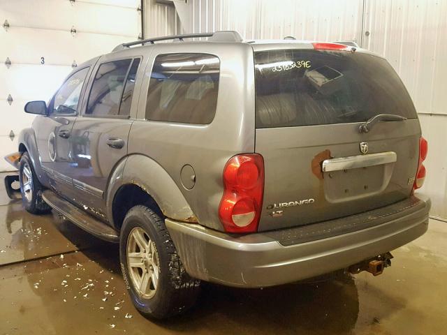 1D4HB48D95F505098 - 2005 DODGE DURANGO SL GRAY photo 3