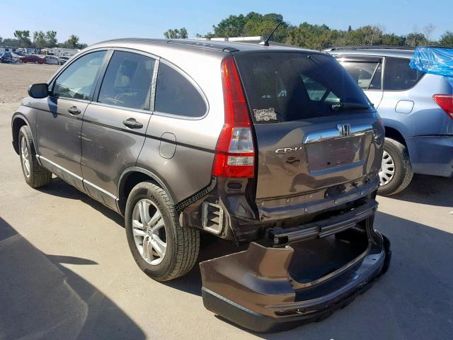 5J6RE4H57AL000054 - 2010 HONDA CR-V EX BROWN photo 3