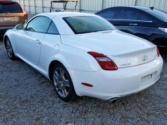 JTHFN45Y089017971 - 2008 LEXUS SC 430 WHITE photo 3