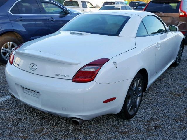 JTHFN45Y089017971 - 2008 LEXUS SC 430 WHITE photo 4