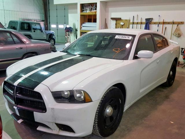 2C3CDXAG3CH284430 - 2012 DODGE CHARGER PO WHITE photo 2