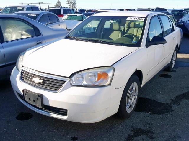 1G1ZS58N47F291276 - 2007 CHEVROLET MALIBU LS Ақ фото 2