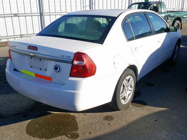1G1ZS58N47F291276 - 2007 CHEVROLET MALIBU LS Ақ фото 4