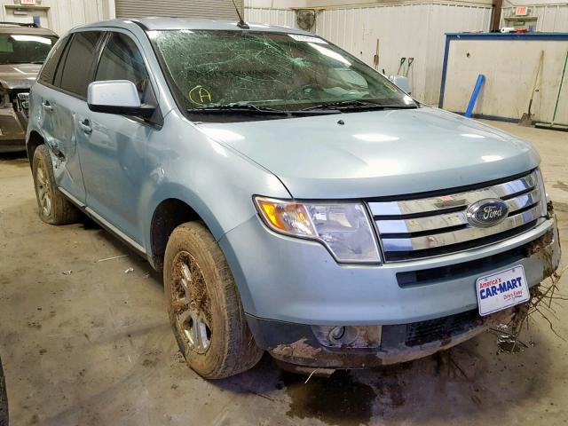 2FMDK38C48BA51292 - 2008 FORD EDGE SEL BLUE photo 1