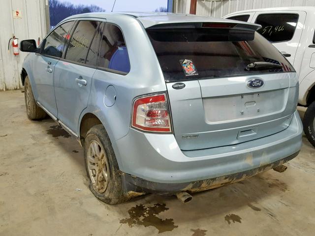 2FMDK38C48BA51292 - 2008 FORD EDGE SEL BLUE photo 3