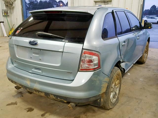 2FMDK38C48BA51292 - 2008 FORD EDGE SEL BLUE photo 4