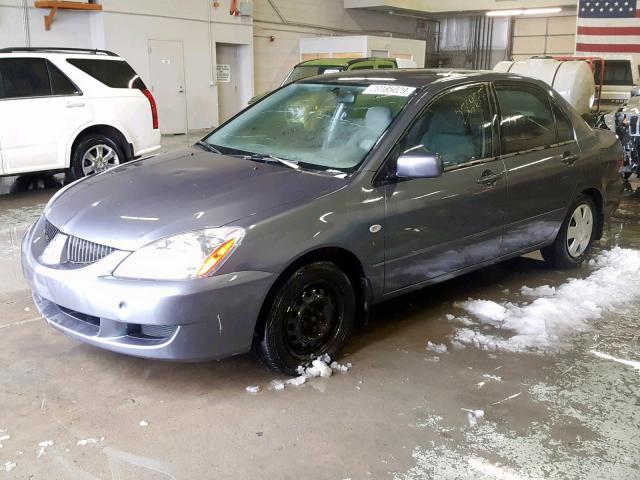 JA3AJ26E15U005092 - 2005 MITSUBISHI LANCER ES GRAY photo 2