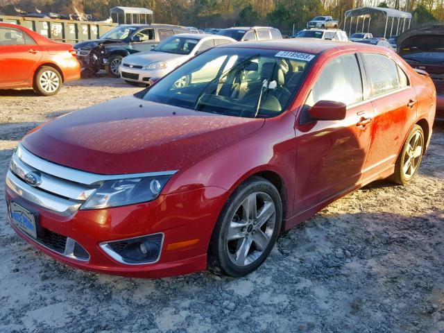 3FAHP0KC2AR116670 - 2010 FORD FUSION SPO RED photo 2