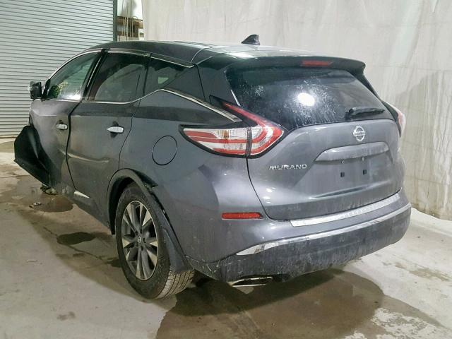 5N1AZ2MH4HN172760 - 2017 NISSAN MURANO S GRAY photo 3