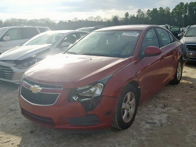 1G1PC5SB5E7194596 - 2014 CHEVROLET CRUZE LT BURGUNDY photo 2