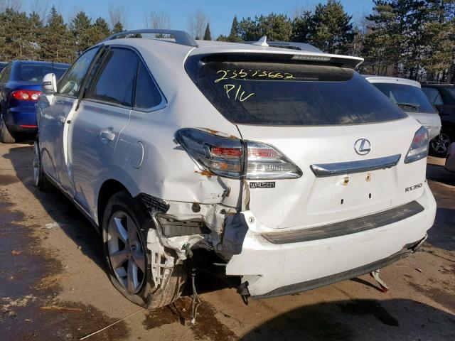 2T2BK1BA7CC121774 - 2012 LEXUS RX 350 WHITE photo 3