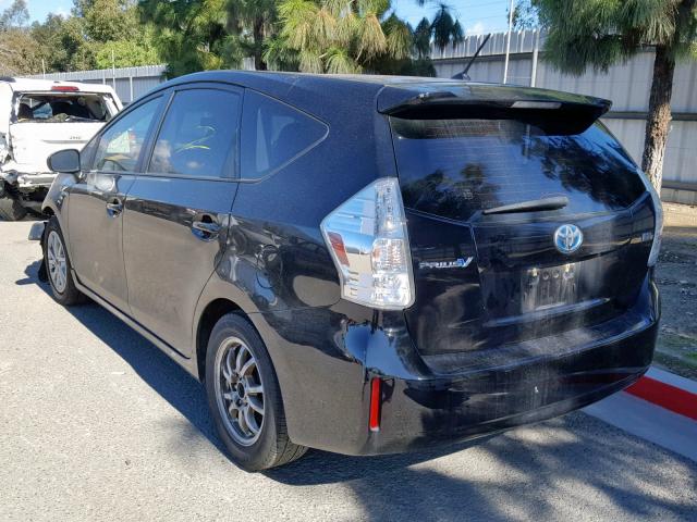 JTDZN3EU5C3015893 - 2012 TOYOTA PRIUS V BLACK photo 3