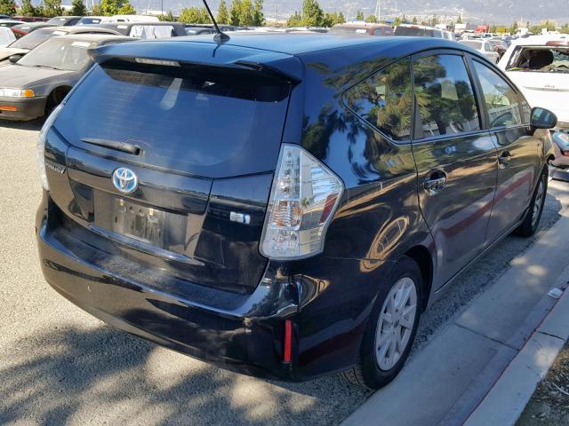 JTDZN3EU5C3015893 - 2012 TOYOTA PRIUS V BLACK photo 4