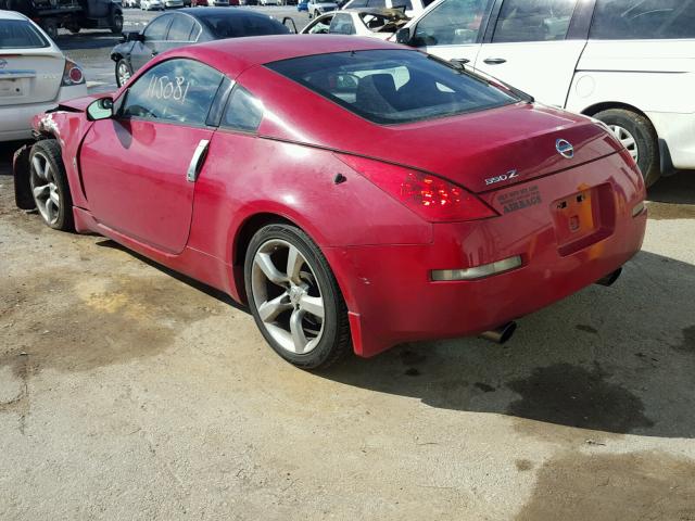 JN1AZ34D96M305834 - 2006 NISSAN 350Z COUPE RED photo 3