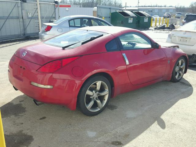 JN1AZ34D96M305834 - 2006 NISSAN 350Z COUPE RED photo 4