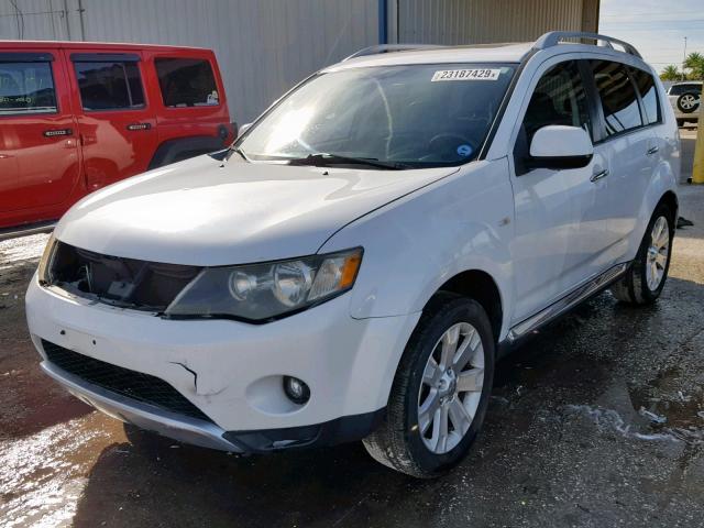 JA4LT31W59Z000717 - 2009 MITSUBISHI OUTLANDER WHITE photo 2