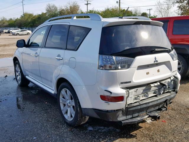 JA4LT31W59Z000717 - 2009 MITSUBISHI OUTLANDER WHITE photo 3