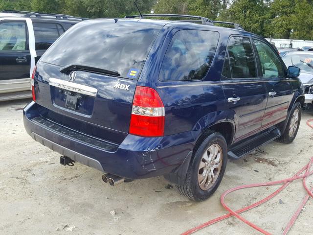 2HNYD18683H537067 - 2003 ACURA MDX TOURIN BLUE photo 4