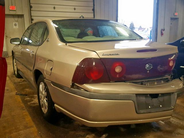 2G1WF52E439421690 - 2003 CHEVROLET IMPALA TAN photo 3