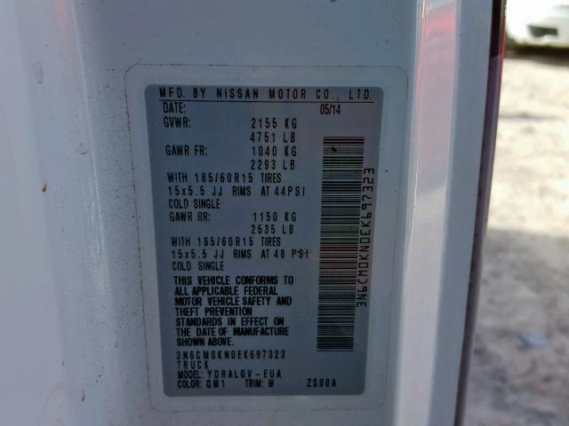 3N6CM0KN0EK697323 - 2014 NISSAN NV200 2.5S 黑色 照片 10