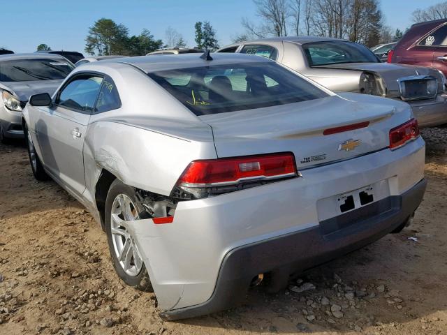 2G1FA1E36E9175844 - 2014 CHEVROLET CAMARO LS SILVER photo 3