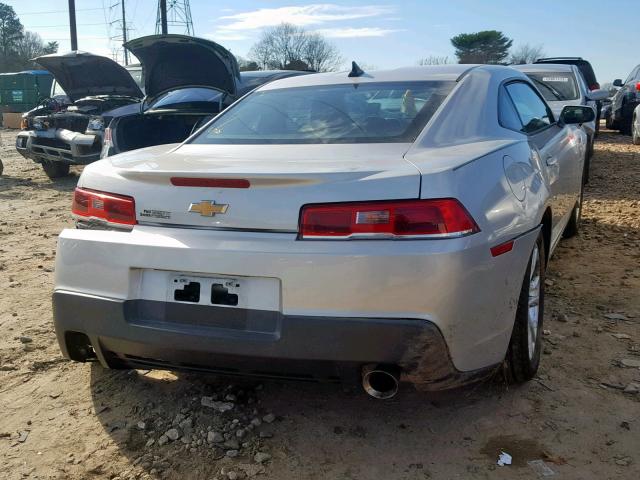 2G1FA1E36E9175844 - 2014 CHEVROLET CAMARO LS SILVER photo 4