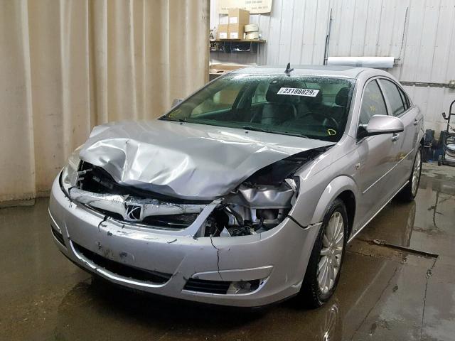 1G8ZV577X8F100411 - 2008 SATURN AURA XR SILVER photo 2