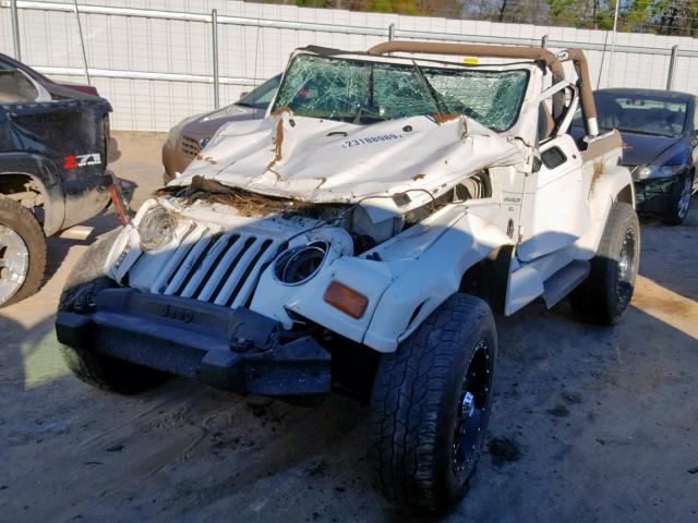 1J4FY49SXXP461054 - 1999 JEEP WRANGLER / WHITE photo 2