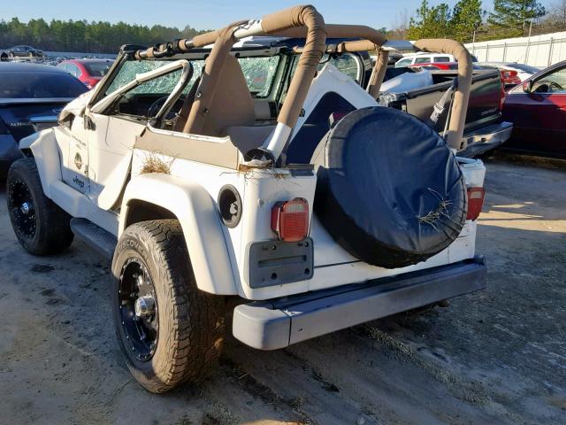 1J4FY49SXXP461054 - 1999 JEEP WRANGLER / WHITE photo 3