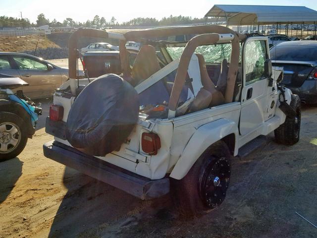 1J4FY49SXXP461054 - 1999 JEEP WRANGLER / WHITE photo 4