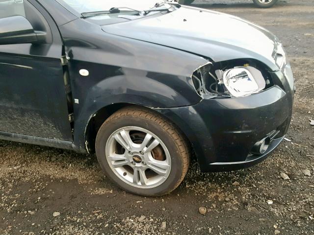 KL1TD56618B202069 - 2008 CHEVROLET AVEO BASE Қара фото 9